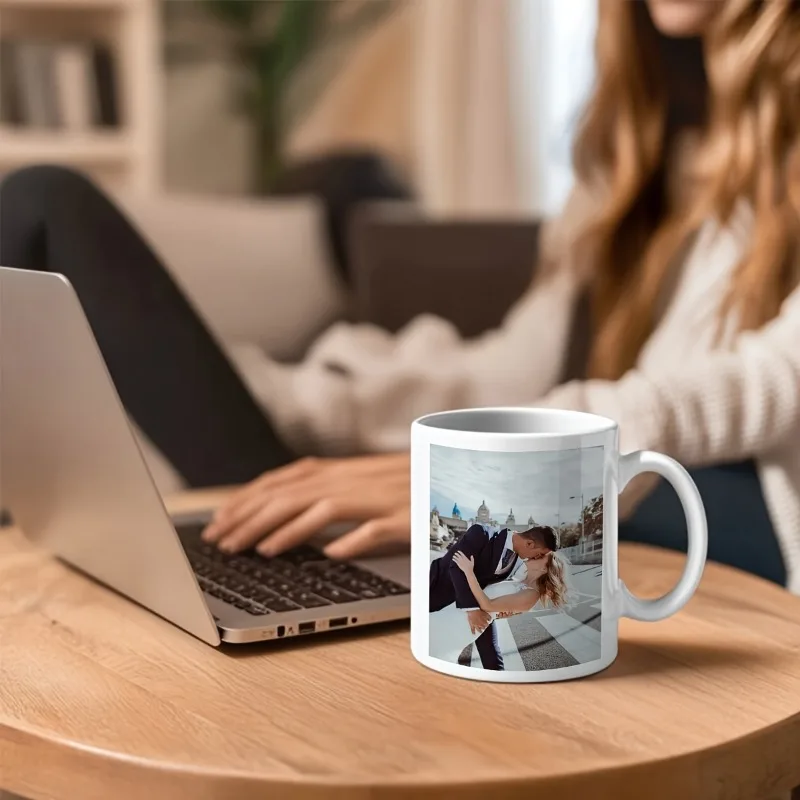 Custom Photo Ceramic Coffee Mug Personalized Handwash Only Reusable Multipurpose for Couples Ideal Valentines & Mothers Day Gift