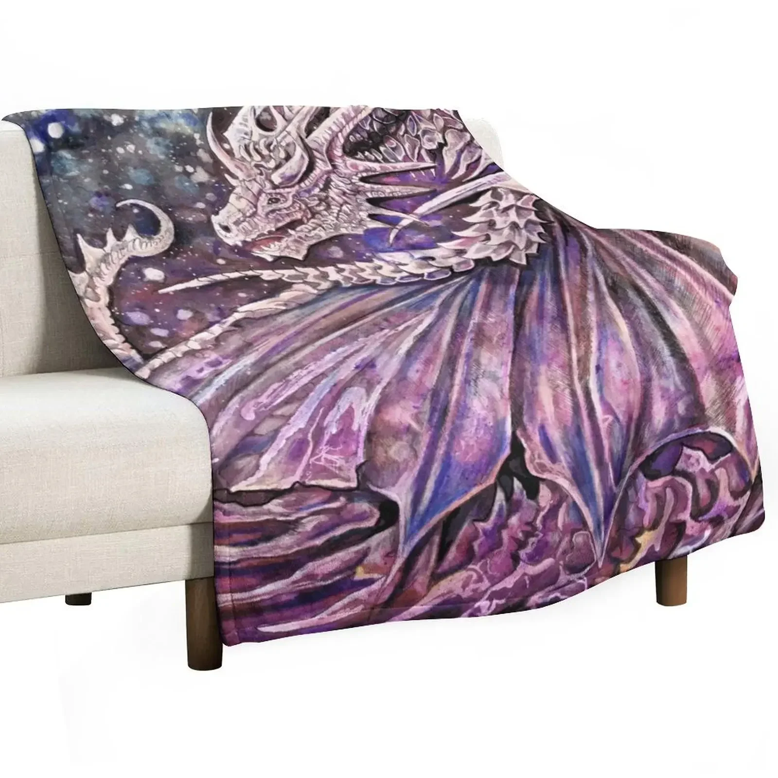 

Undead Dragon Throw Blanket for babies Plush Blankets