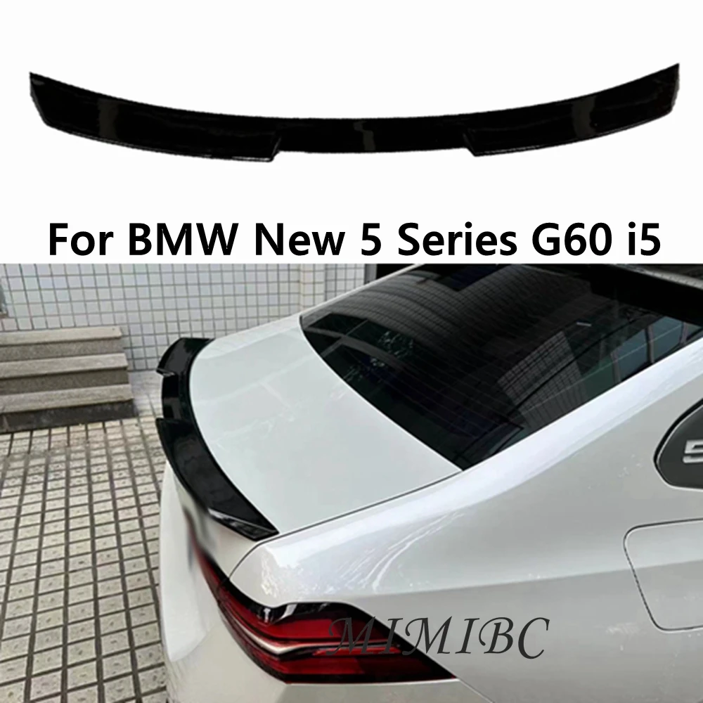 

FOR BMW New 5 Series G60 i5 2024+ 520i 525i 528i 530i 535i M3 Style Carbon Glossy Black Rear Trunk Lid Spoiler Wings Tuning