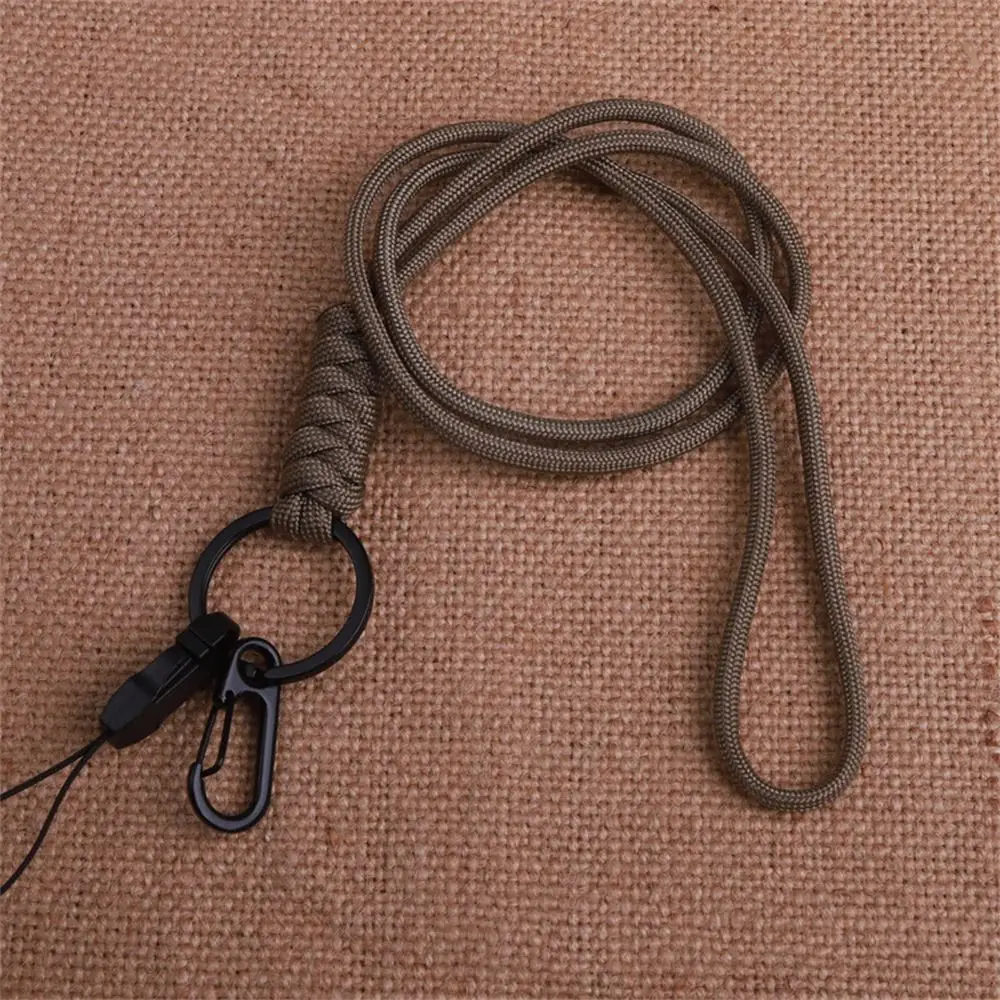 Outdoor Keychain Paracord Keychain Neck Strap Parachute Cord Umbrella Rope Keyring ID Card Phone Straps Cellphone Lanyard