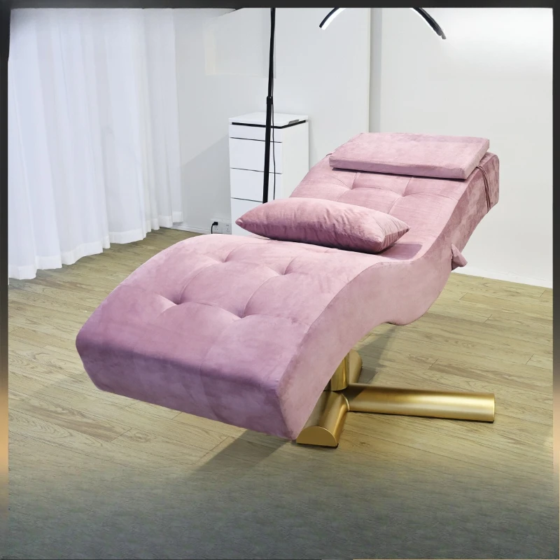 

Beauty bed Spa massage S-shaped eyelash manicure face Adjustable bedside