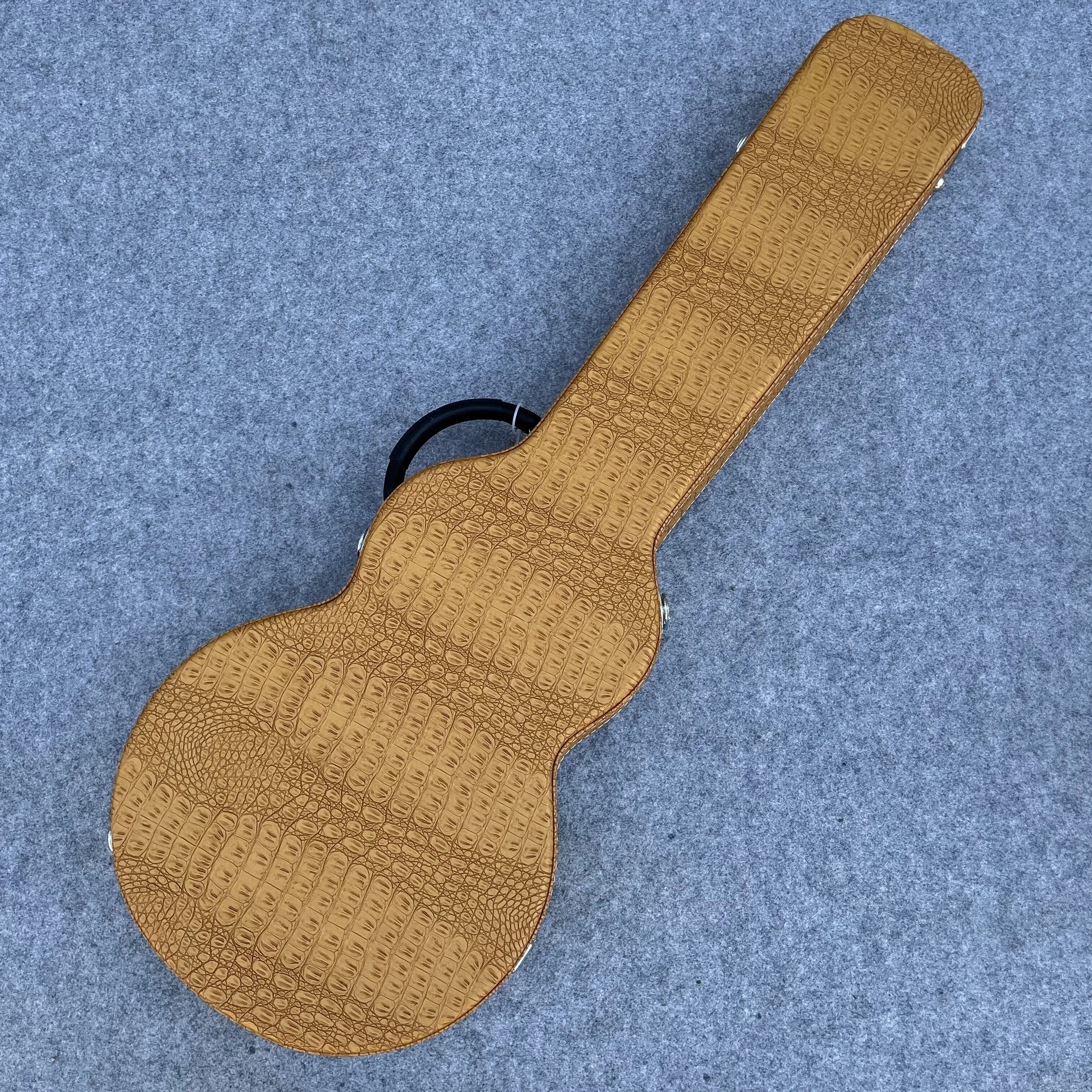 حافظة جيتار كهربائي بنمط التمساح البني مع ألوان متعددة متاحة لاختيار حافظة جلدية للجيتار