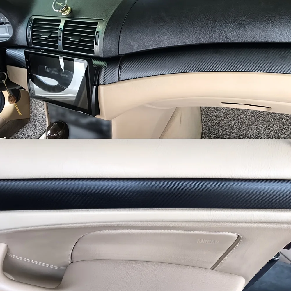 

For BMW 3 Series E46 (1998-2005) Carbon Fiber Interior Trim Adhesive Film Stickers For Center Console Gear Shift Dashboard