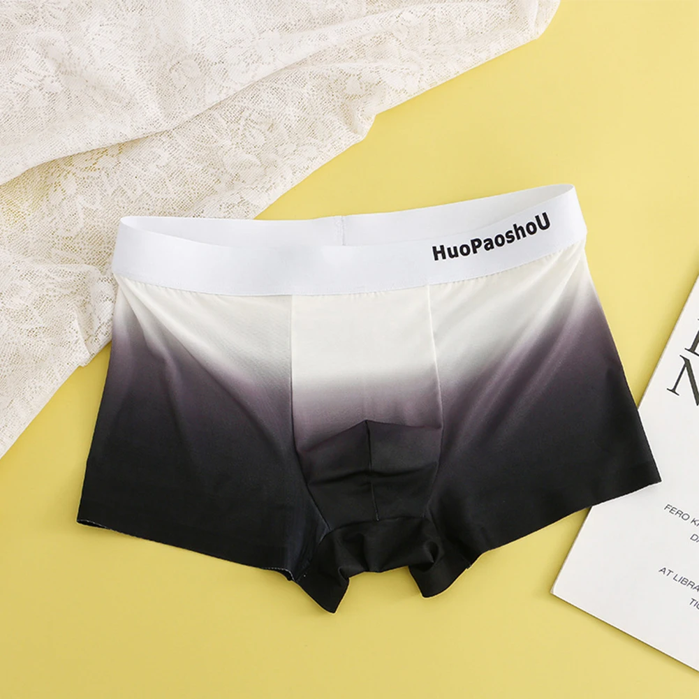 

Men Underpants Comfortable Elastic For All Seasons Homewear Hot Sell Ice Silk Pajama Printed Brand New High Quality