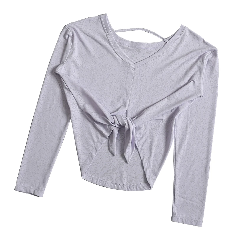 

High Aesthetic Value Summer Yoga Clothes Long Sve Loose Thin Running Qui Dry Pilates Sports Fitn Cover up for Women