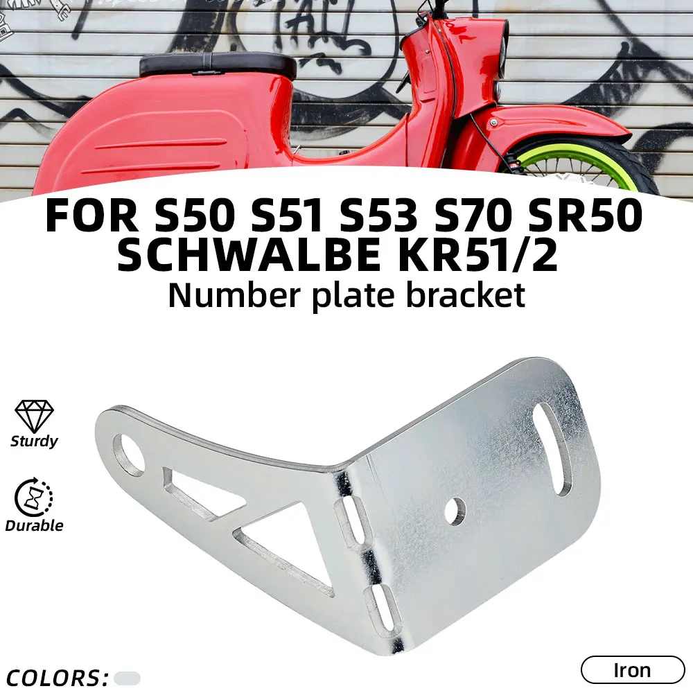Motorrad-Kennzeichenhalter mit Rücklichtbefestigung für Simson S50 S51 S53 S70 SR50 KR51/2 Polierte Motocross-Teile