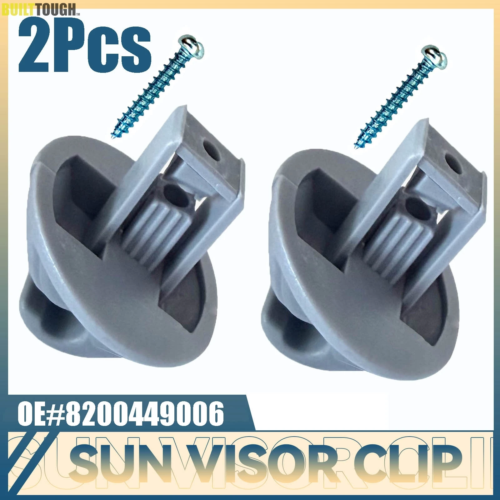 2 peças para renault mascott master trafic 7700421989 suporte de guarda-sol clipes retentores de gancho com parafusos de substituição 8200449006