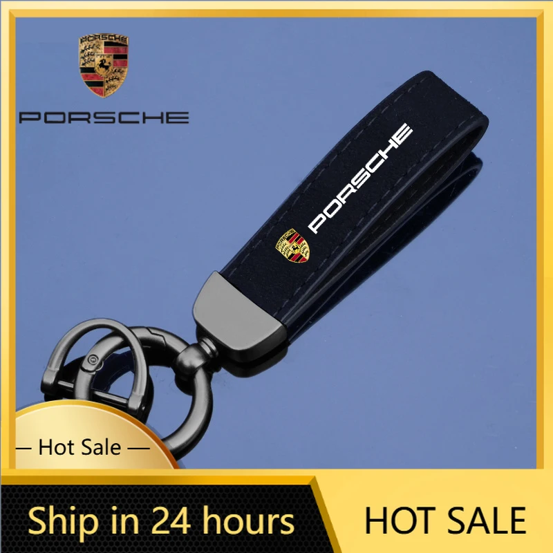 

Car Sticker For Porsche High-quality Car Keychain Key Decoration Ring Pendant For Porsche Cayenne Panamera Macan 911 718 Taycan