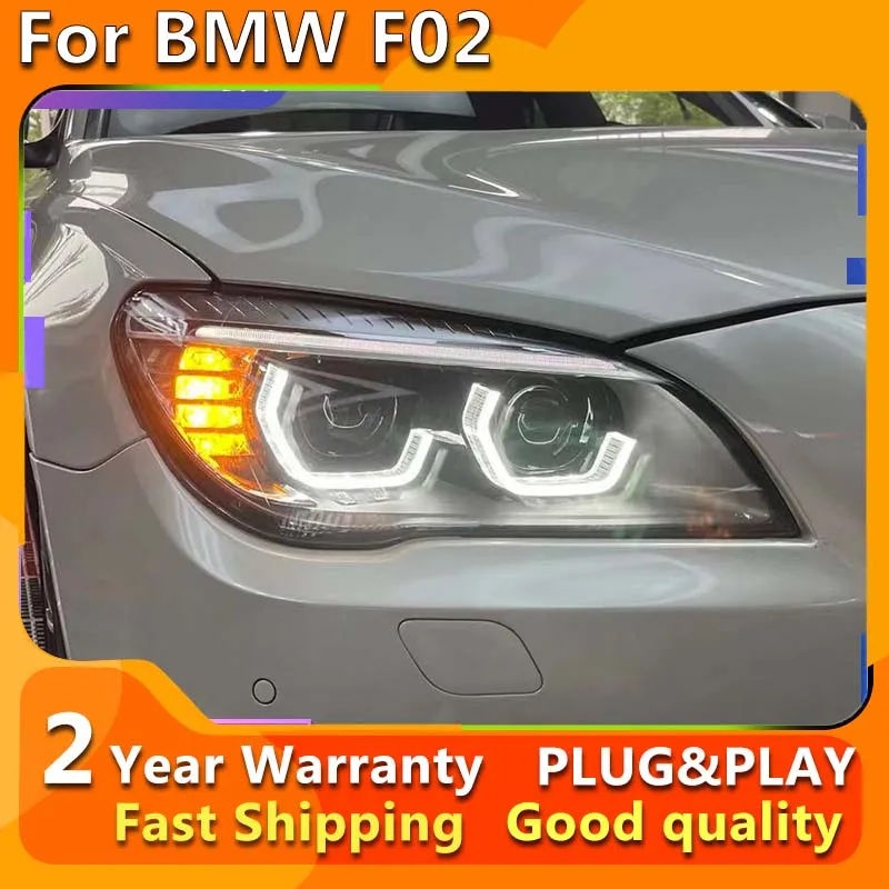 Car Headlights For BMW 7 Series F01 F02 2009-2014 730i 735i 740i LED DRL Turn Signal Light Bi-xenon Lens Front Lamps Assembly