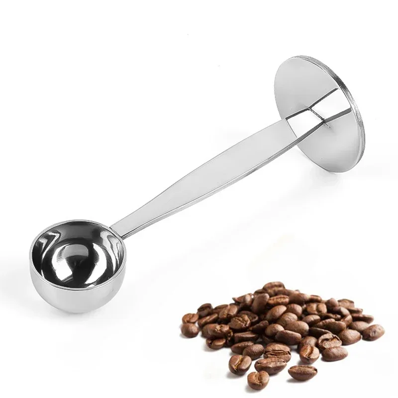 Stainless Steel Coffee Tamper 50mm Espresso   With Measuring Spoon  Powder Press Barista  Tool