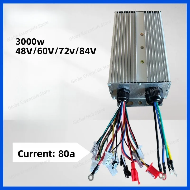 3000W48V, 60V, 72V, 84V Brushless Motor Controller, Electronic Bicycle, Scooter, Electric Motorcycle