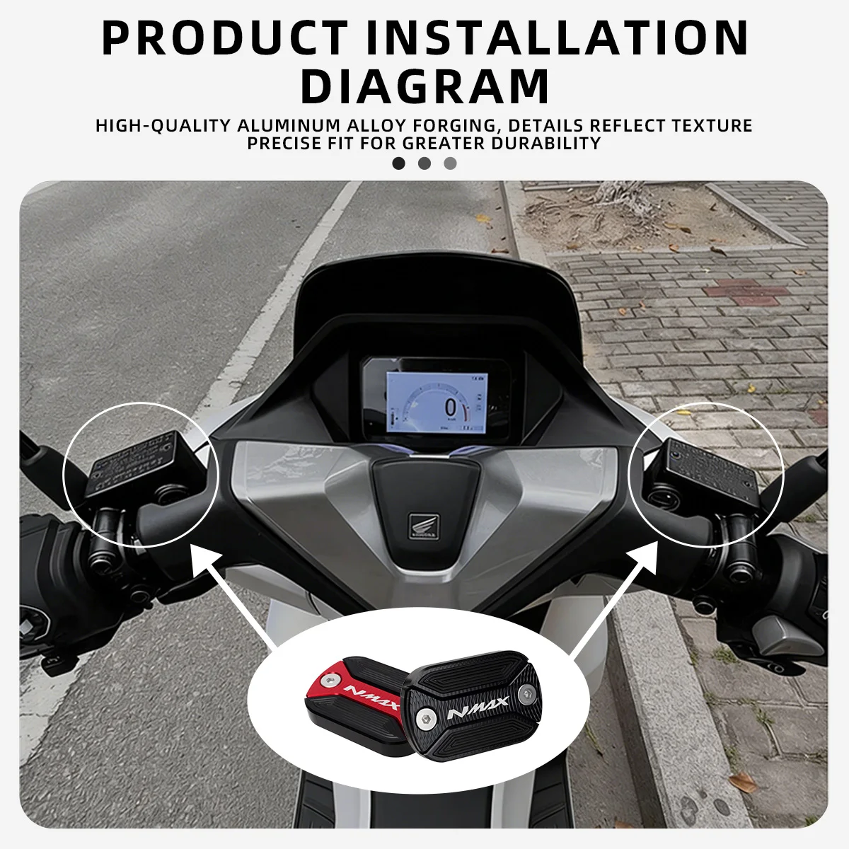 For YAMAHA NMAX125 NMAX155 NMAX N-max 125 155 NMAX 2015-2023 Motorcycle Front Brake Fluid Reservoir Cover Cap Guard Protector - view 4
