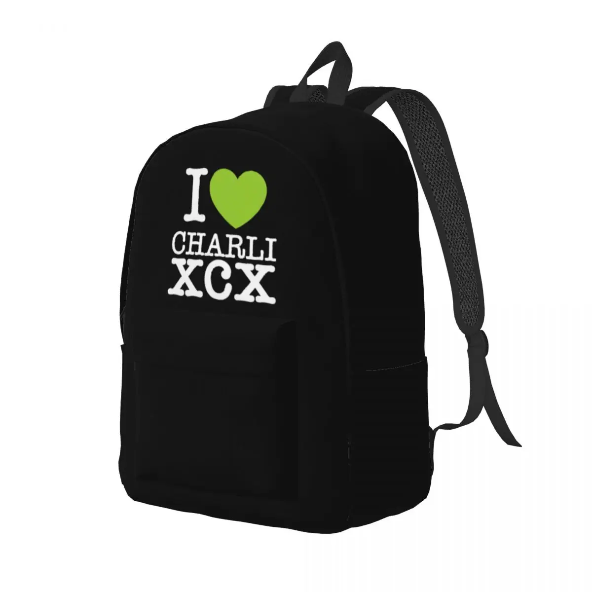 Sac à dos en toile I Love Charmovies XCX Fashion, extérieur, lycée, randonnée, voyage, album Brat, chanteur vert, sac à dos pour ordinateur portable, sacs d'ordinateur