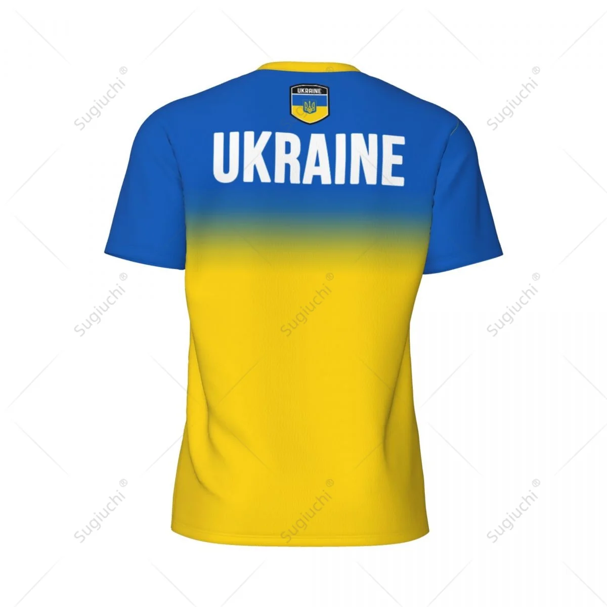 Sports Mesh T-shirt Ukraine Flag For Running Bike Soccer Tennis Football Fitness Tees 3D Printed Custom