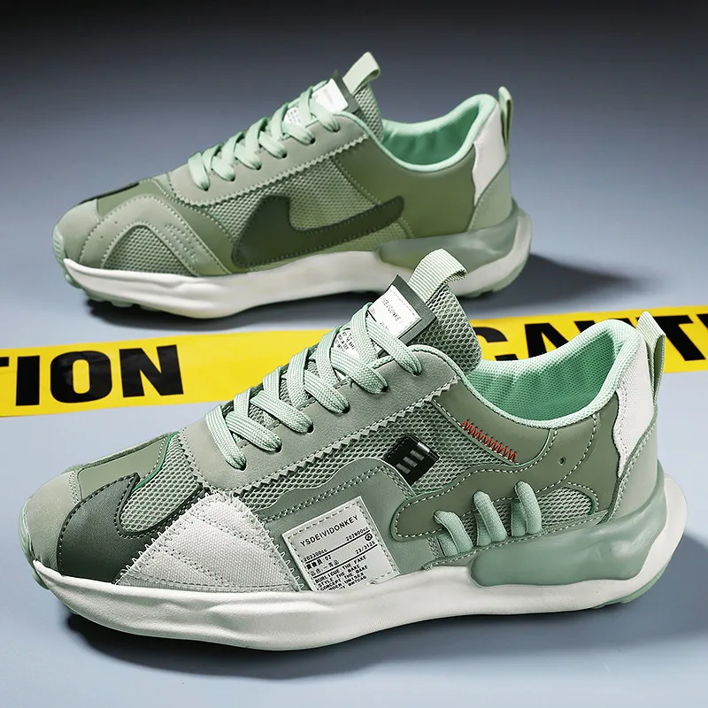 

Новая мужская повседневная обувь с сеткой, 2025 г., удобные дышащие кроссовки, уличная обувь на мягкой подошве, износостойкая обувь на платформе Tenis Masculino