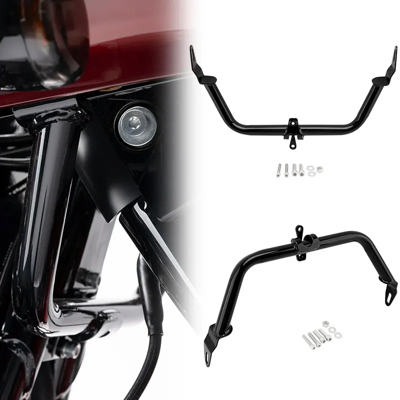 Motocykl czarny wspornik owiewki posiekany czarny osłona silnika dla Harley Touring Road Glide FLTRX Special FLTRXS 2015-Up