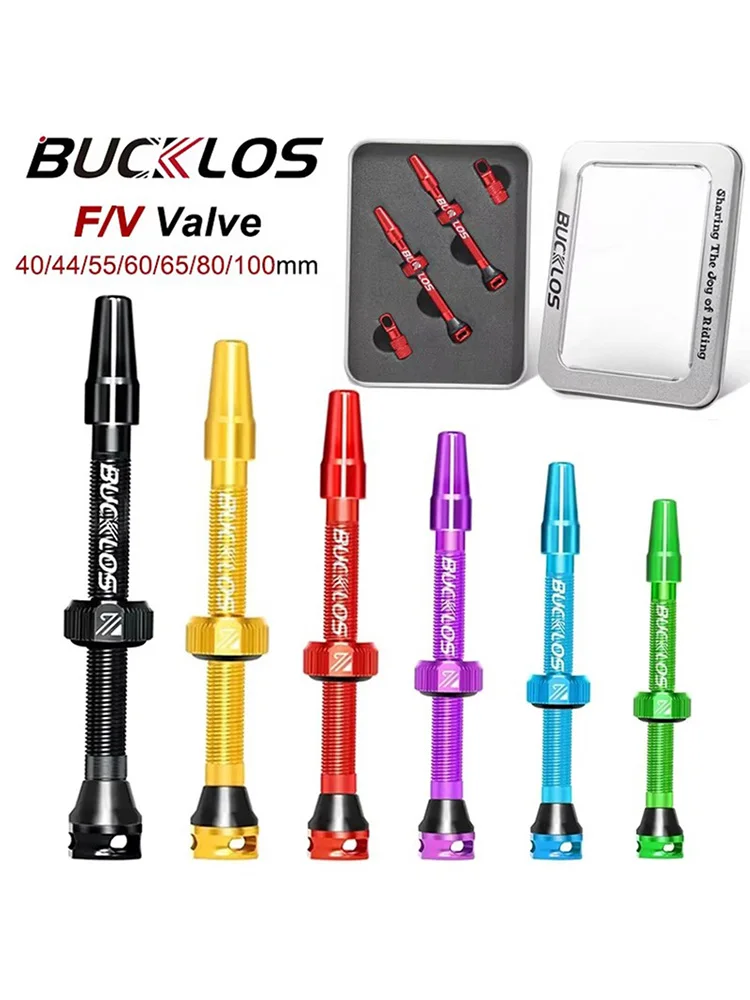 AliExpress BUCKLOS Bicycle Tubeless Valve 40/44/55/60/65/80/100MM Bike Presta Tubeless Air Valve Aluminum Alloy Wheel Tyre F/V Valve MTB Tire Parts