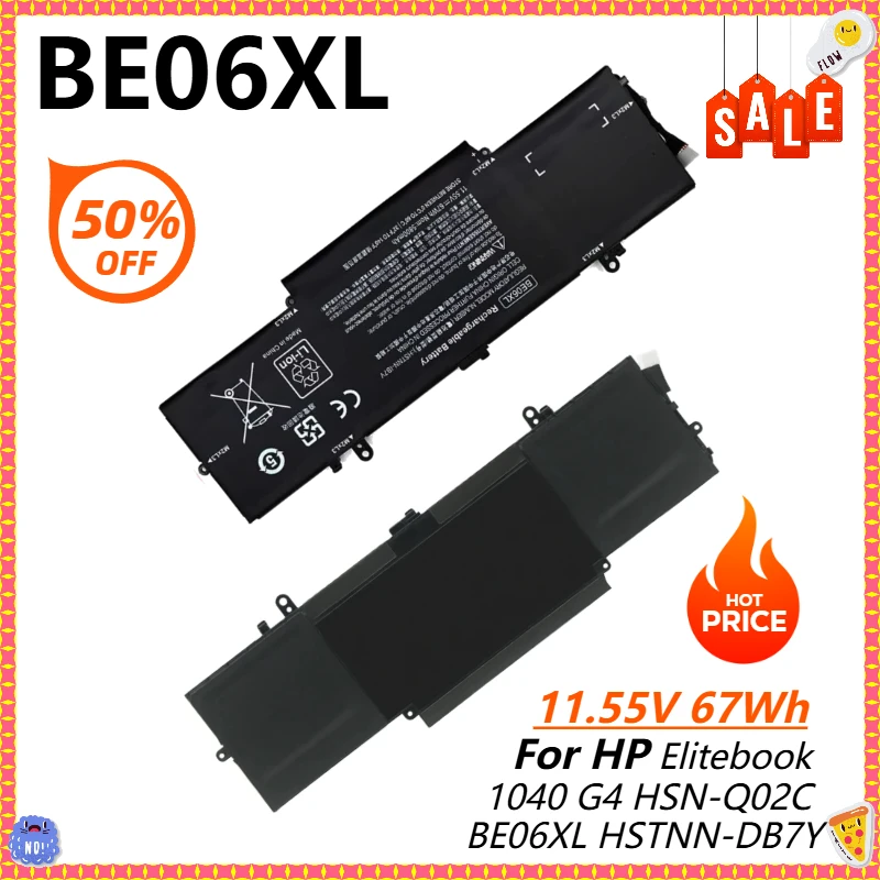 

BE06XL 67Wh Laptop Battery for HP Elitebook Folio 1040 G4 Series 918045-1C1 HSTNN-IB7V HSTNN-DB7Y HSN-Q02C 918180-855 918045-171