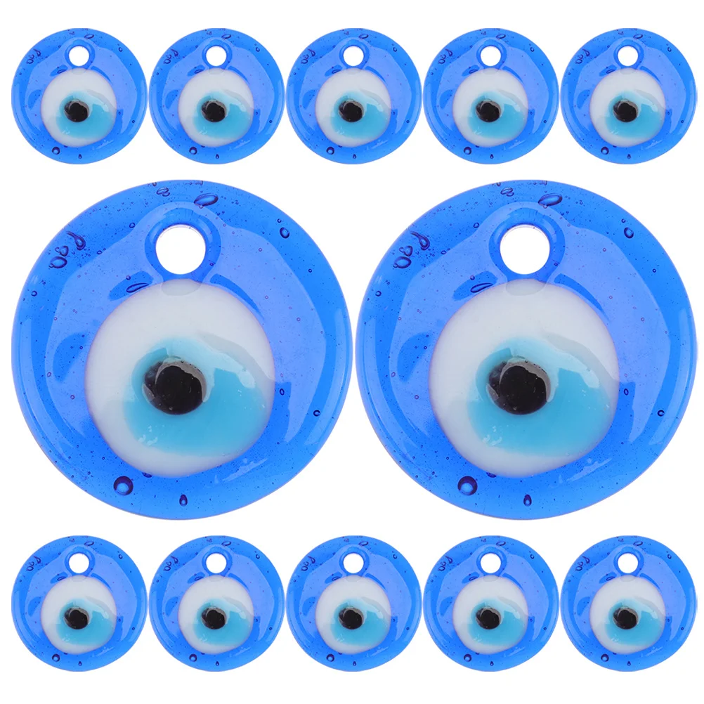 

12Pcs Blue Turkish Evil Eye Glass Beads DIY Jewelry Charms for Bracelet Necklace Pendant Craft Making Evil Eye Beads