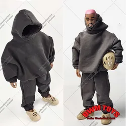 GOON 1/6 Scale Fashion Loose Sweatshirt and Pants Trendy Thick Soled Sandal Shoes Model for 12 inches Male Solider Action Figure