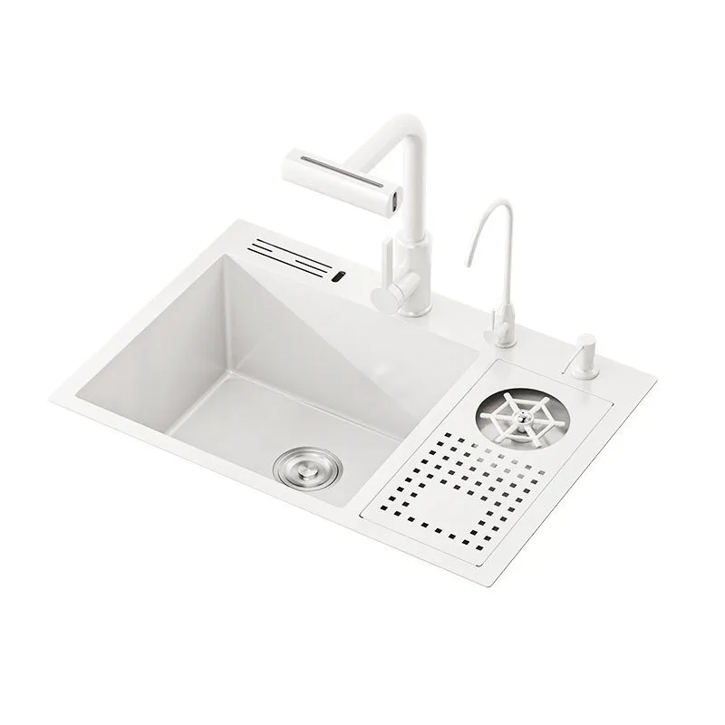 Taiwan Bar Cup Washer Sink 304 Stainless Steel, Single Sink Kitchen Nakajima Tai Coffee Milk  Shop Commercial Pool White
