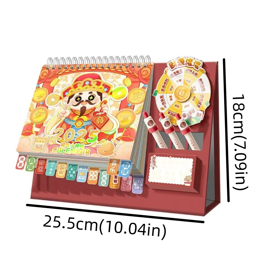 Divertente Capybara 2025 Calendario Carino giornaliero mensile Ruota Calendario da tavolo Programma Lista delle cose da fare Agenda Organizzatore Planner Regali