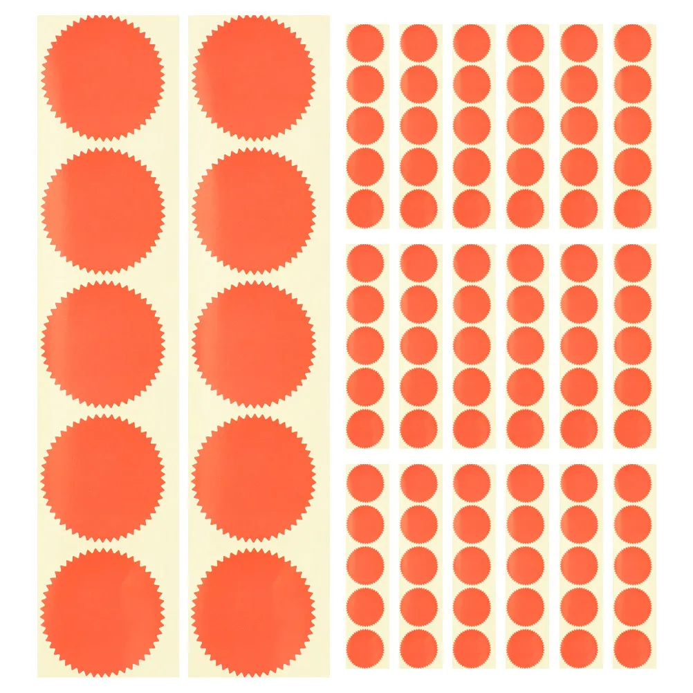 

200 шт. пустых круглых тиснирующих наклеек с самоклеящимся металлическим покрытием и зубчатым краем для сертификатов, наград, нотариальных кабинетов и тиснилок