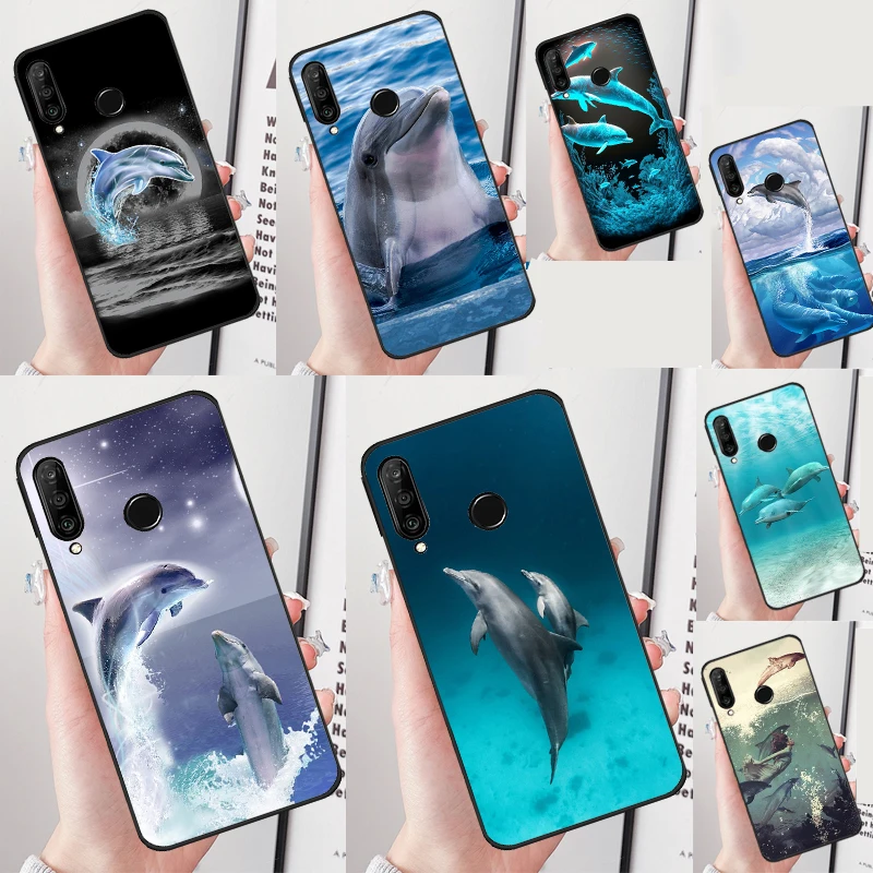 Ocean Dolphin Case For Huawei Mate 60 Pro P60 P40 P30 Lite Nova 5T 3i 8i 11i Nova 9 10 SE Y60 Y61 Y70 Y90