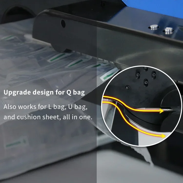 آلة صنع الأكياس الوسائد ذات العمود الهوائي الصغير 3 أنبوب الهواء القابل للنفخ