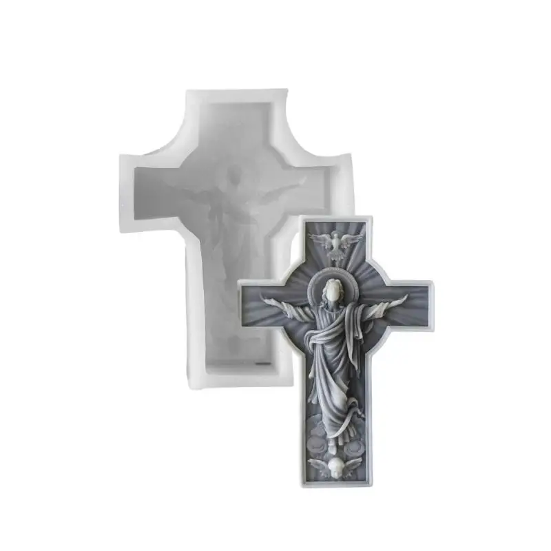 31BB Reusable Religious Silicone Mold Handmade Supplies Silicone Portable Molds Perfect for Candle Creation