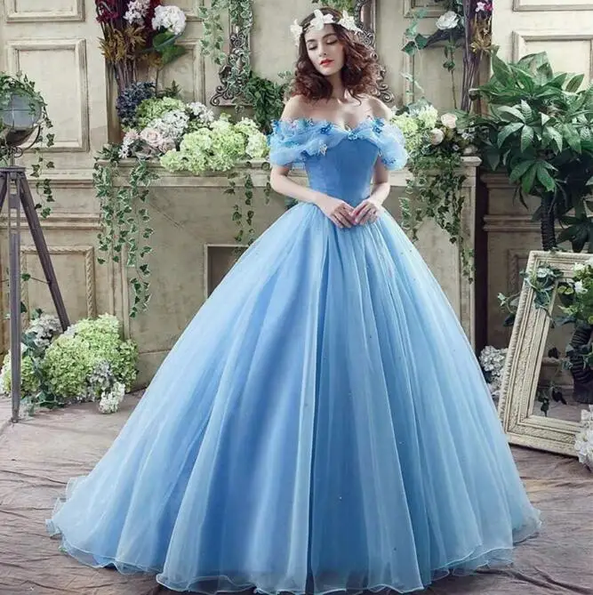 Fairy Vestidos De Dulces 16 Quinceanera Dresses Light Blue Off Shoulder With Butterfly Organza Sweet 15 Masquerade Ball Gowns