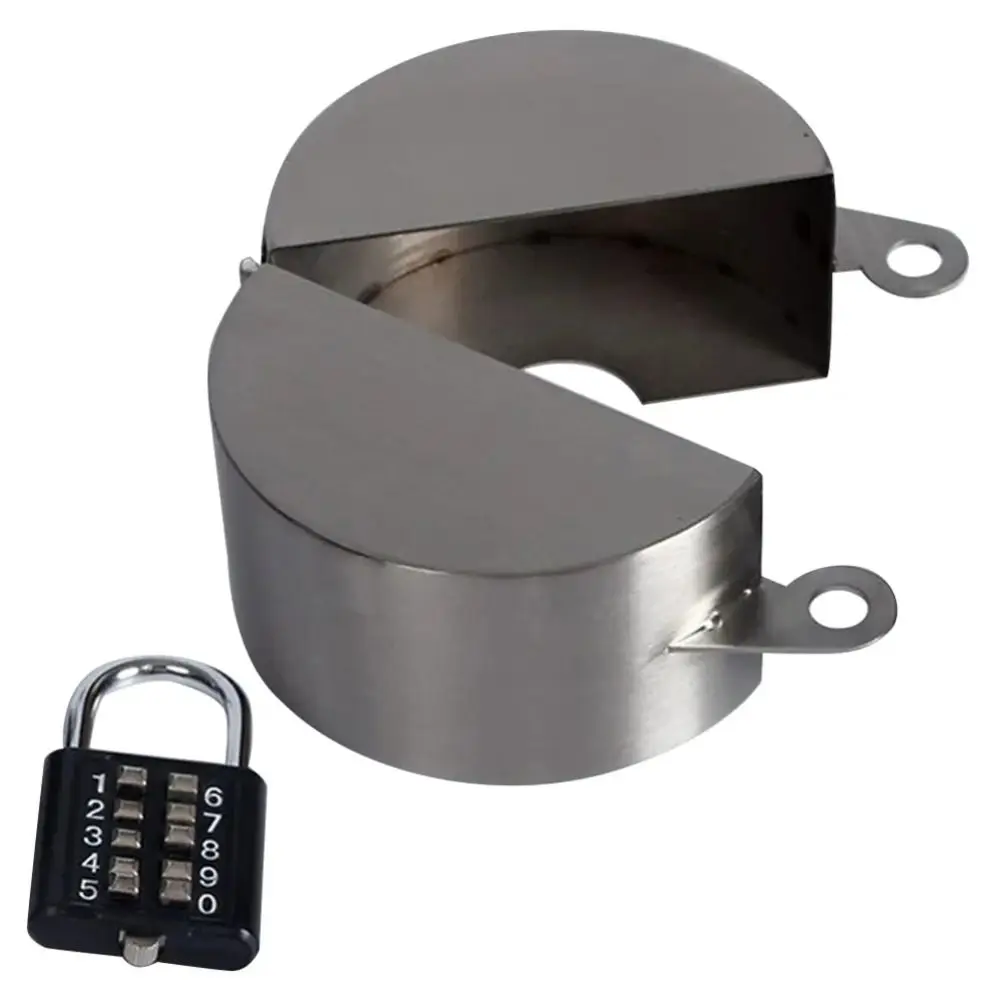 Protective Tap Water Padlock Stainless Steel Simple Installation Cylinder Tank Lockout Wall mounted Device Locking