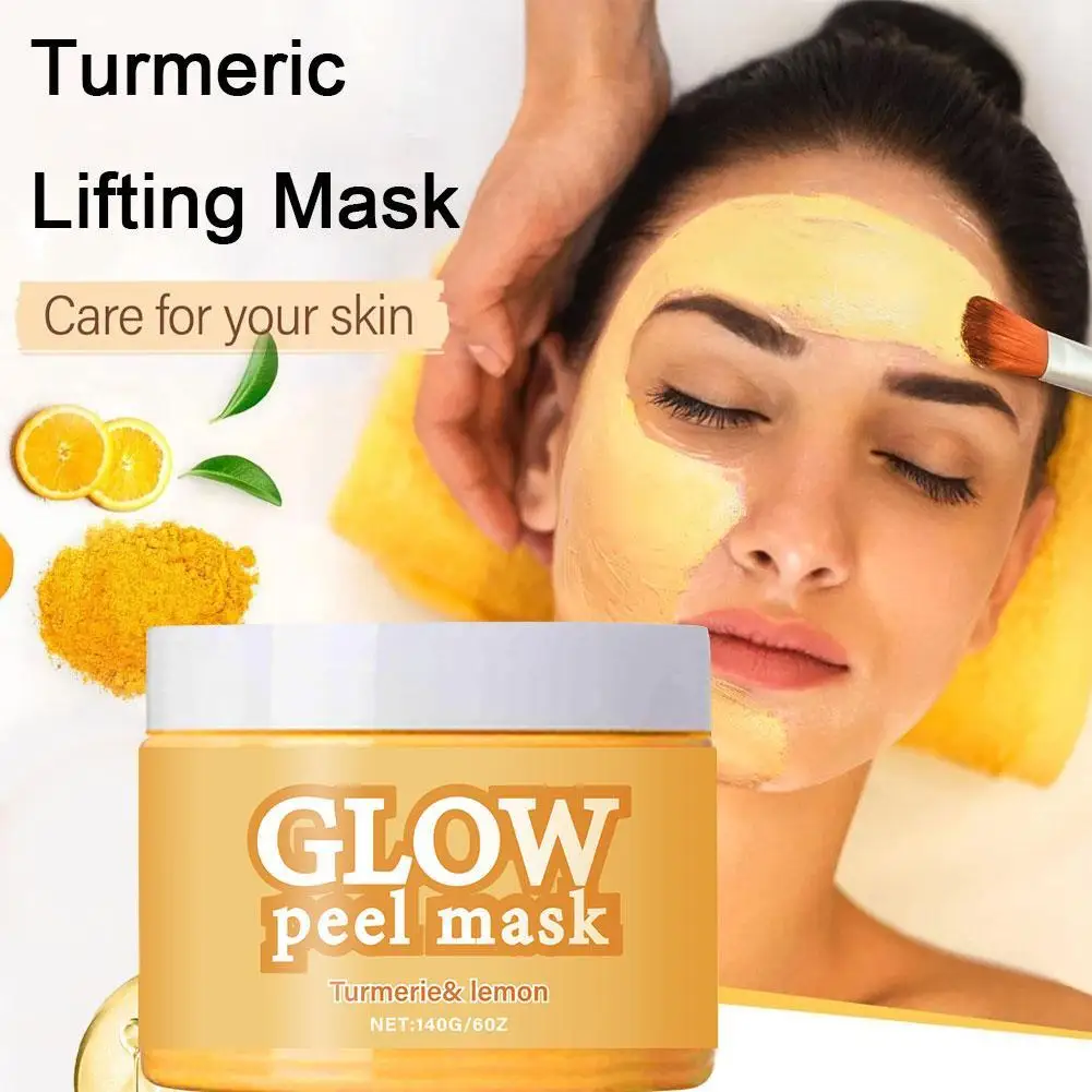 

140 г г глиняная маска с куркумой, глубоко очищающая маска для лица, улучшает темные пятна, увлажняющий уход за кожей, подтягивает кожу, избывает тон кожи