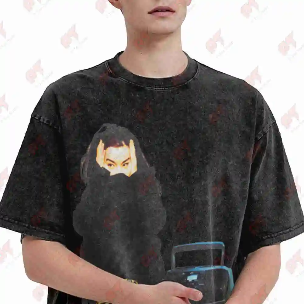 Bjork Photo Vintage Washed Tee Pure Cotton T-Shirt