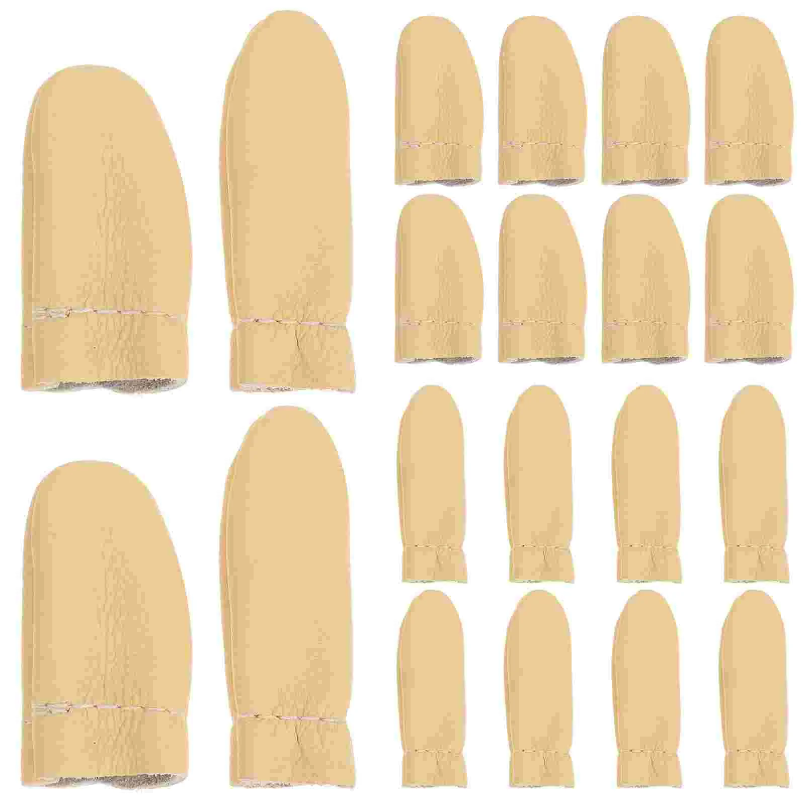 

20 Pcs Cot Finger Cots Quilting Supplies Sewing Protectors Knitting Thimble