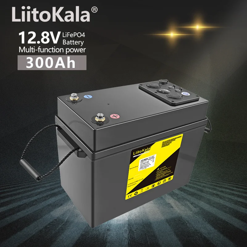 LiitoKala 12V 300Ah 200Ah 150Ah 120Ah LiFePO4 Battery 12.8V Power Battery For RV Campers Golf Cart Off-Road Off-grid Solar Wind