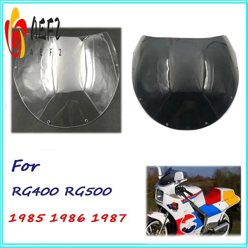 

AEF2-For Suzuki RG400 RG500 Gamma Motorcycle Windshield Windscreen Front Deflector Wind Screen Accessories 1985-1987 Transparent