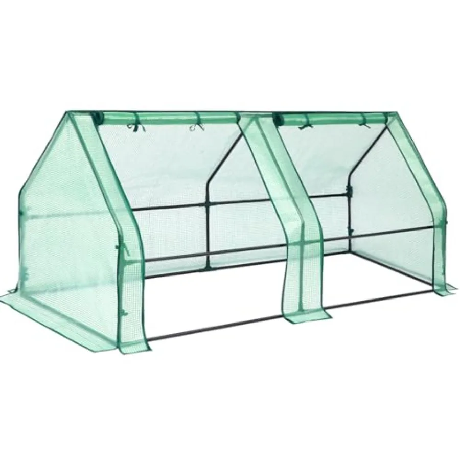 

Portable Mini house, 71"x36"x36" houses for Outdoors with Dual Large Zipper Doors and Ground Stakes, Waterproof and UV Protecte