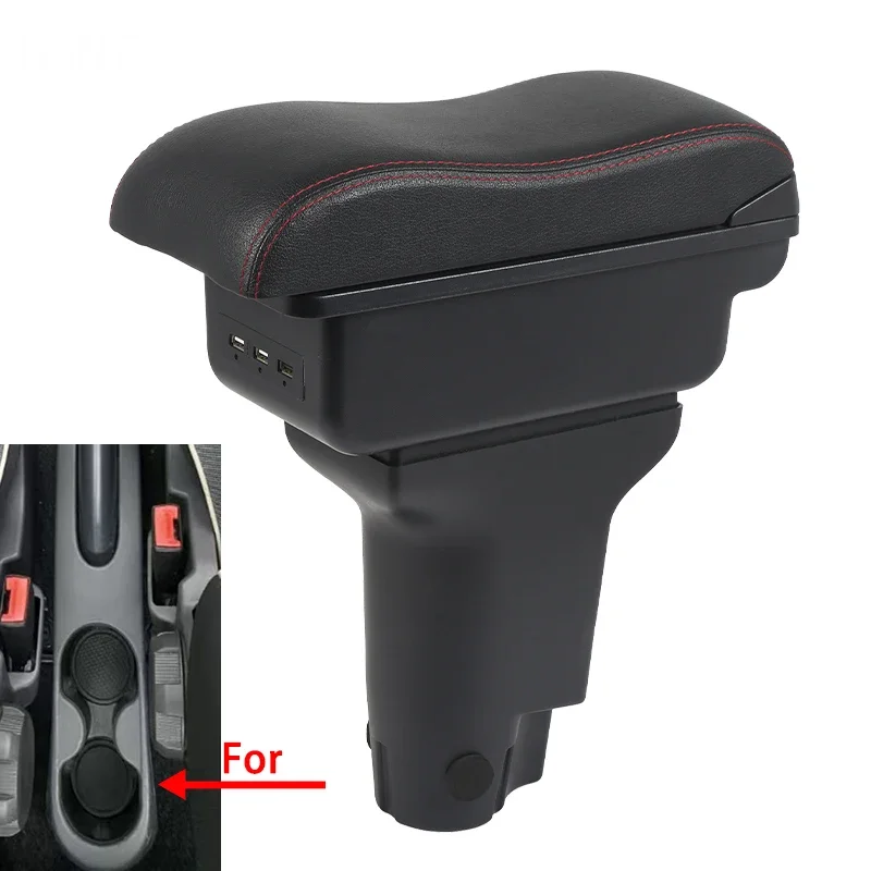 

Для Fiat 500 подлокотник, внутренние специальные детали для модернизации, центральный автомобильный подлокотник, центральный ящик для хранения с USB-автозапчастями