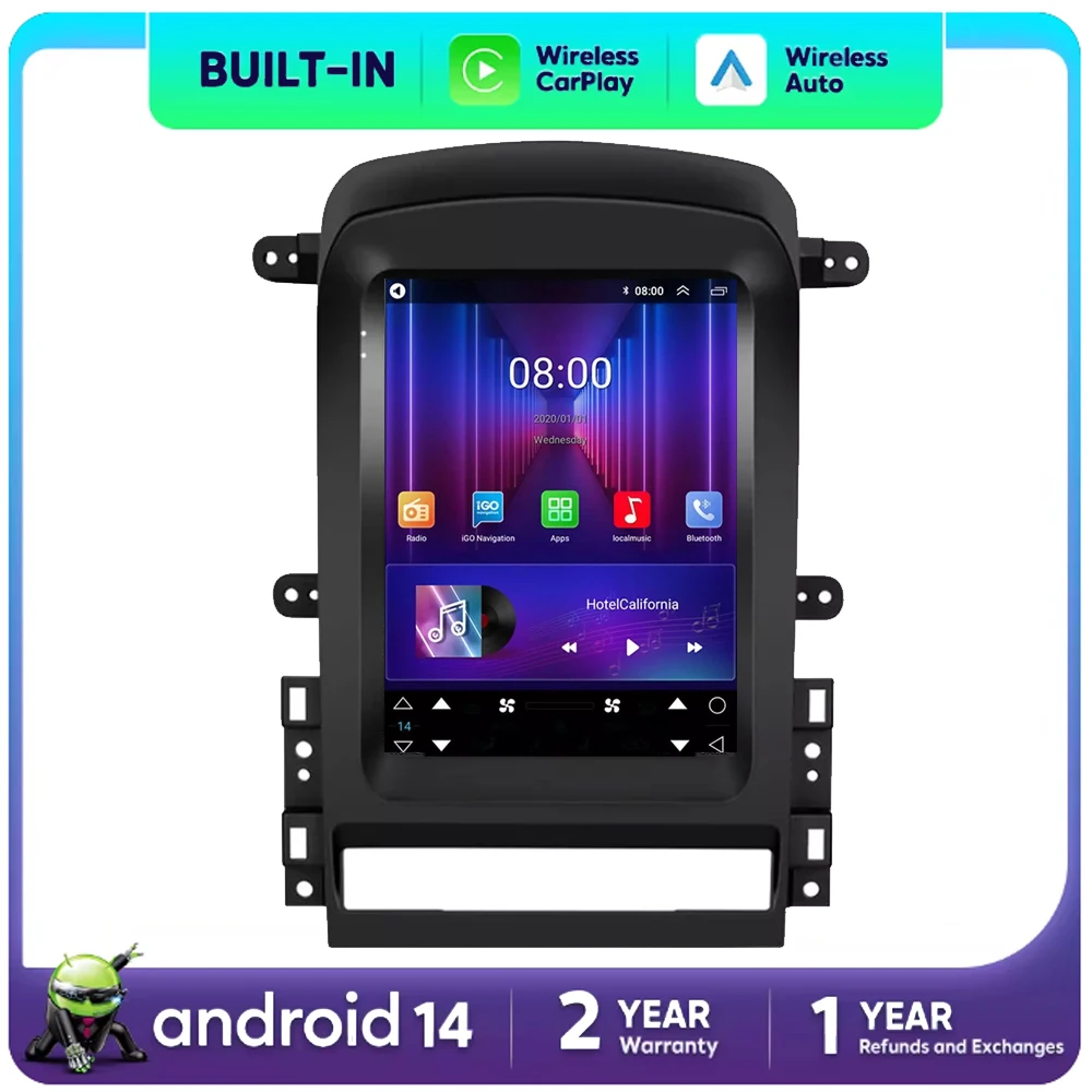

9.7''inch Tesla Style Carplay 4G 2Din Android 14 Car Radio for Chevrolet Captiva Sport 2006-2012 Multimedia Video Player GPS DSP