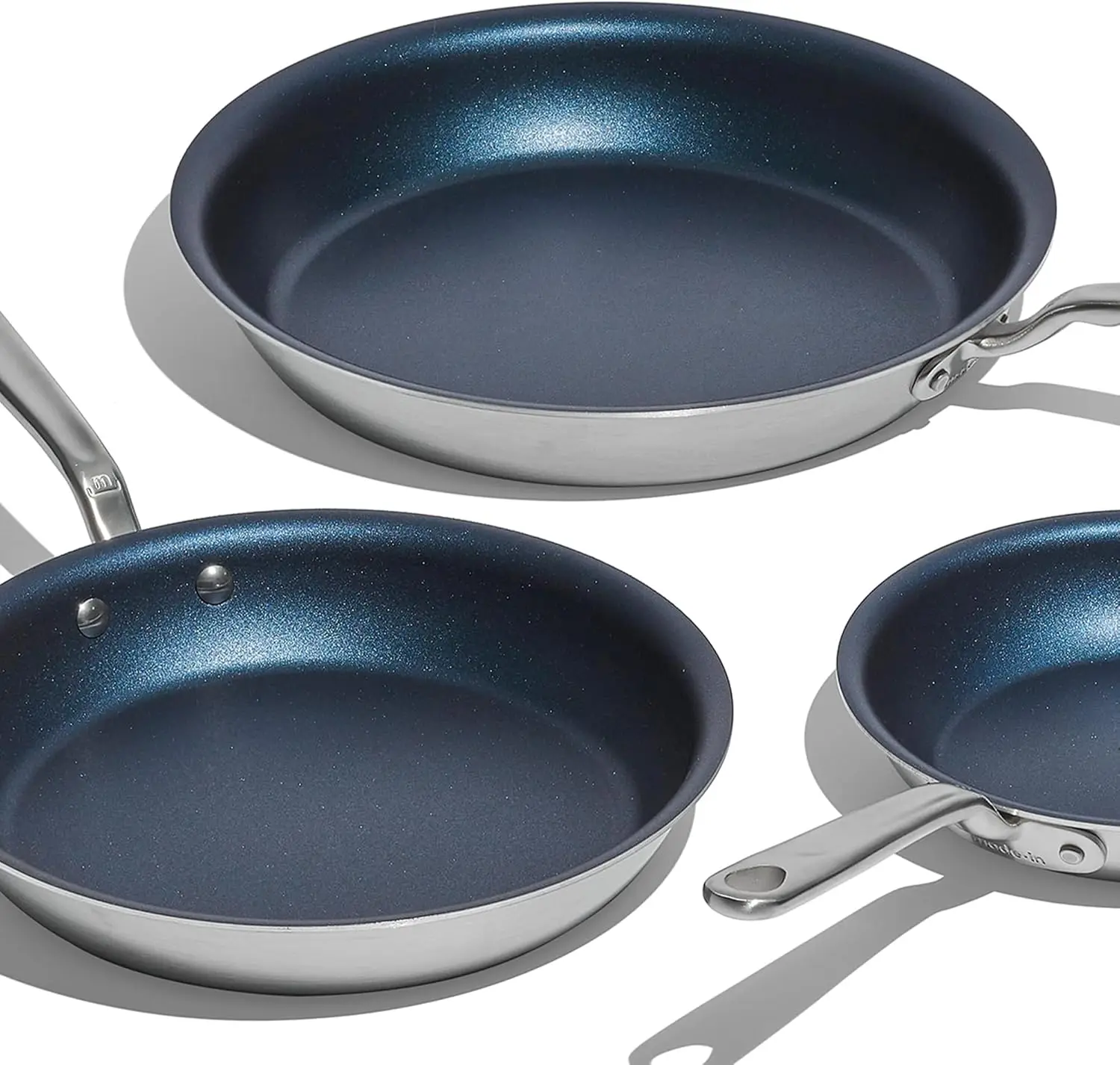 Made In Cookware - Procoat Non Stick 3 Piece Frying Pan Set (Includes 8