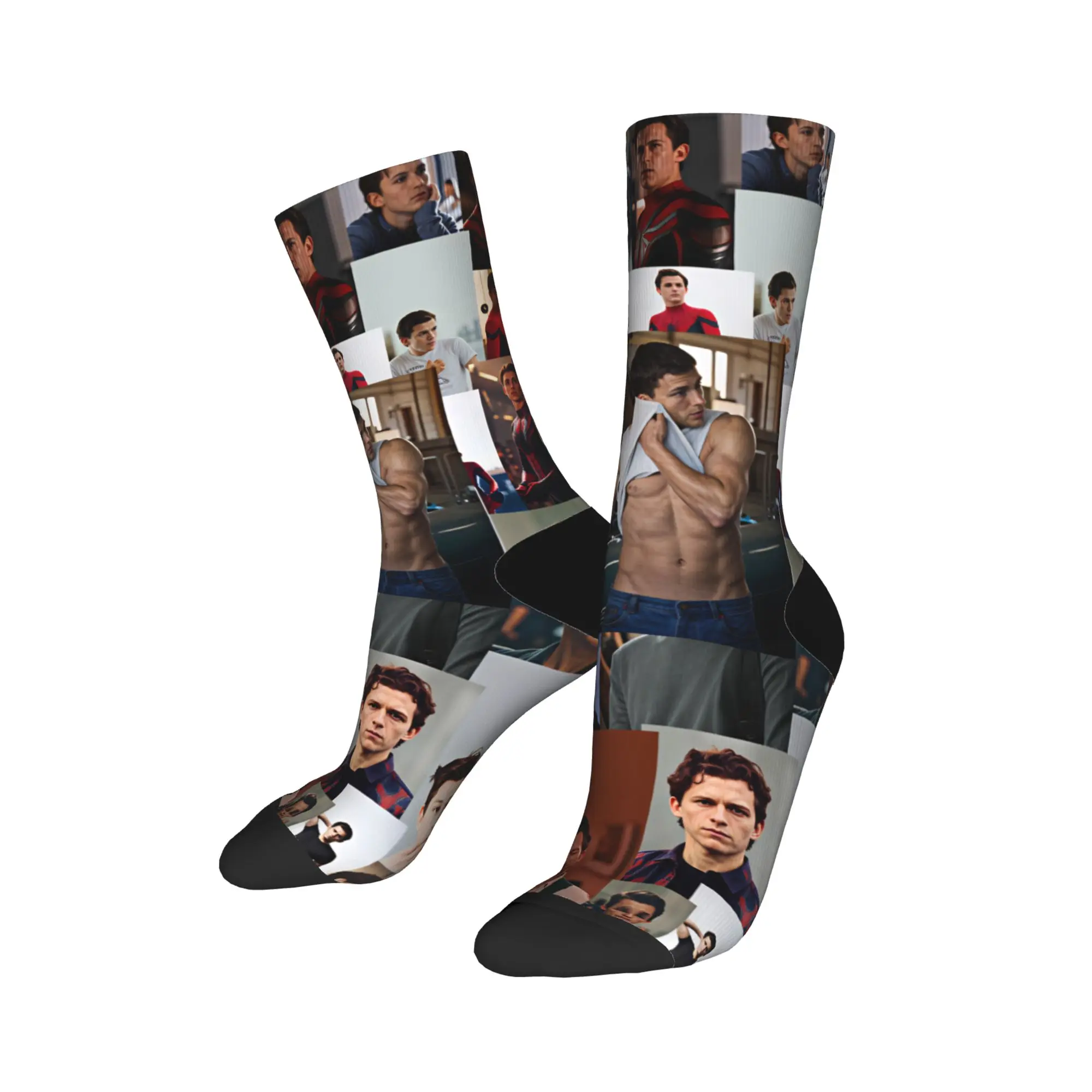 Tom Hollands Socks  Graphic Stockings Non Skid Women Men Socks Soft Spring Vintage Outdoor Sports Socks
