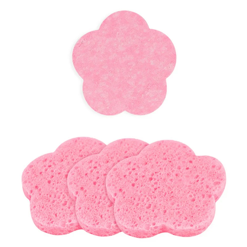 5/10/20/50 Uds. Esponja de lavado de cara comprimida con forma de flor, esponja de lavado de cara, esponja facial espumosa, esponja cosmética para limpieza facial
