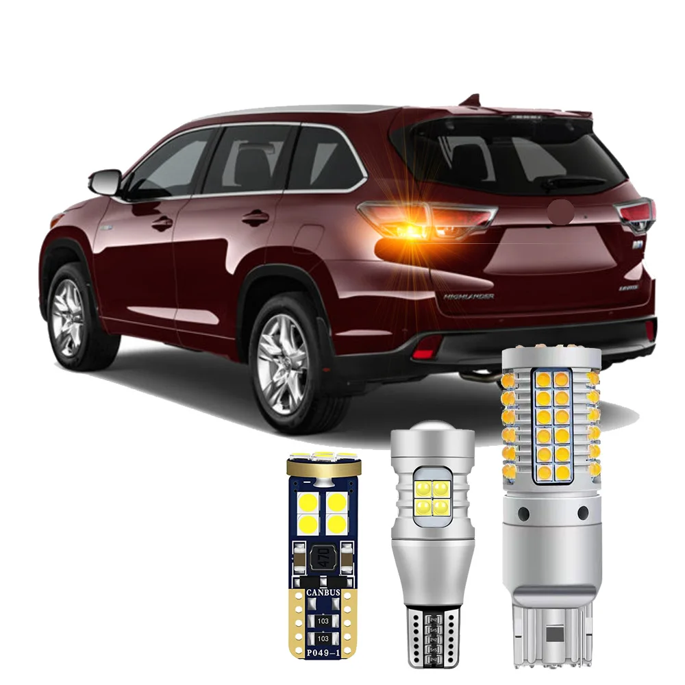 

Car LED Bulbs For Toyota Highlander 2008 2009 2010 2011 2012 2013 2014 2015 2016 Exterior Turn Signal Backup Bulbs Canbus