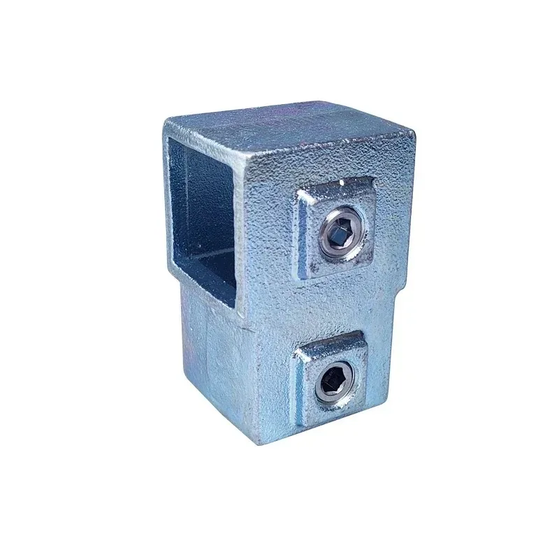 1PC 40*40 Mm Square Pipe Connector Galvanized Iron Fittings DIY Solder-free Guardrail, Tee Joint, Base
