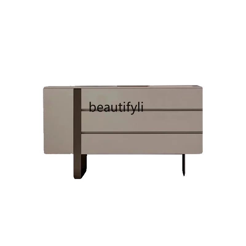 Modern simple chest cabinet, bedroom storage, dining side cabinet, foyer, Italian minimalist entrance cabinet6005