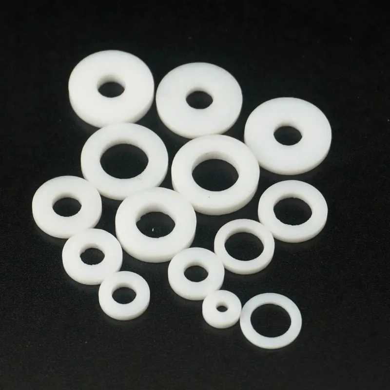 50pcs Sizes O/d 8mm-18mm I/d 3mm-10mm Thick 2mm 3mm 4mm Ptfe Flat Washer Gasket Spacer Sealing For Pressure Gage