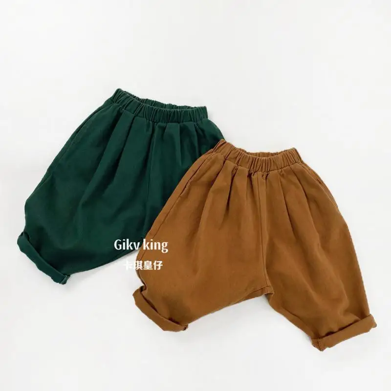 2026 Spring New Children Loose Trousers Fashion Kids Boys Casual Pants Girls Solid Loose Harem Pants Toddler Clothes