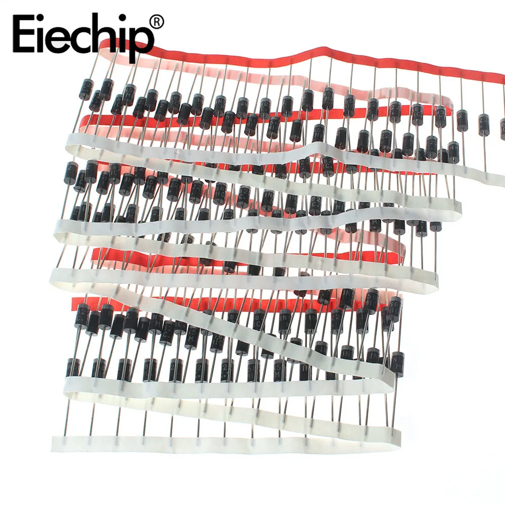 Kit de diodo rectificador 1N5817 1N5819 1N5822 1N5824 DO-27/DO-41, componentes electrónicos de diodo Schottky, 50/100/200 Uds.