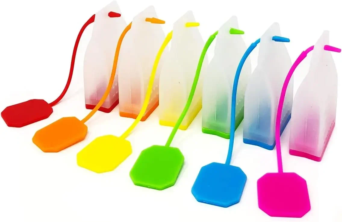 

Food Silicone Tea Infuser Reusable Safe Loose Leaf Tea Bags Strainer Filter Colorful Style Strainer Herbal Tea Diffuser Teaware